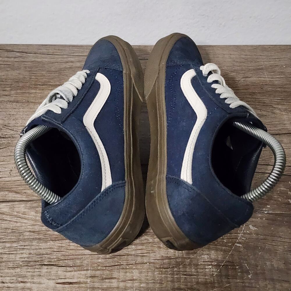 Vans Old Skool Suede Women's Athletic Skate Shoes Sneakers Size 8 Blue - Picture 5 of 9